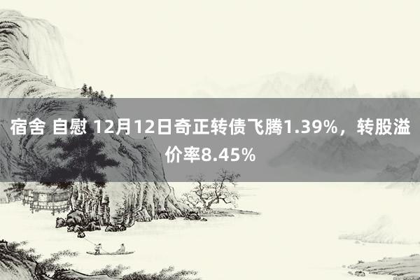 宿舍 自慰 12月12日奇正转债飞腾1.39%，转股溢价率8.45%