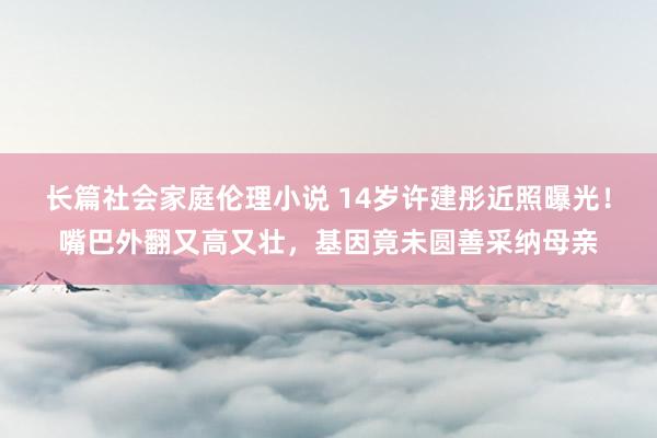 长篇社会家庭伦理小说 14岁许建彤近照曝光！嘴巴外翻又高又壮